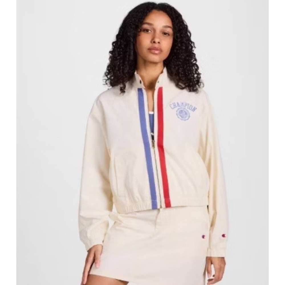 Champion Game Day Women's Cream Full Zip Front Lined Jacket -- Size XL